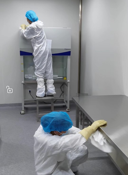 生物医药800平方GMP洁净室深度清洁